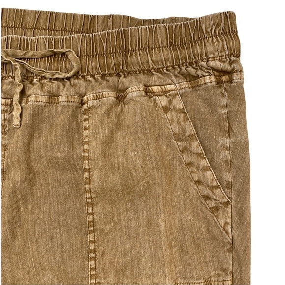 Kut from the Kloth Linen Pants Smocked Drawstring Cord Pork Chop Size 2X - Picture 4 of 13